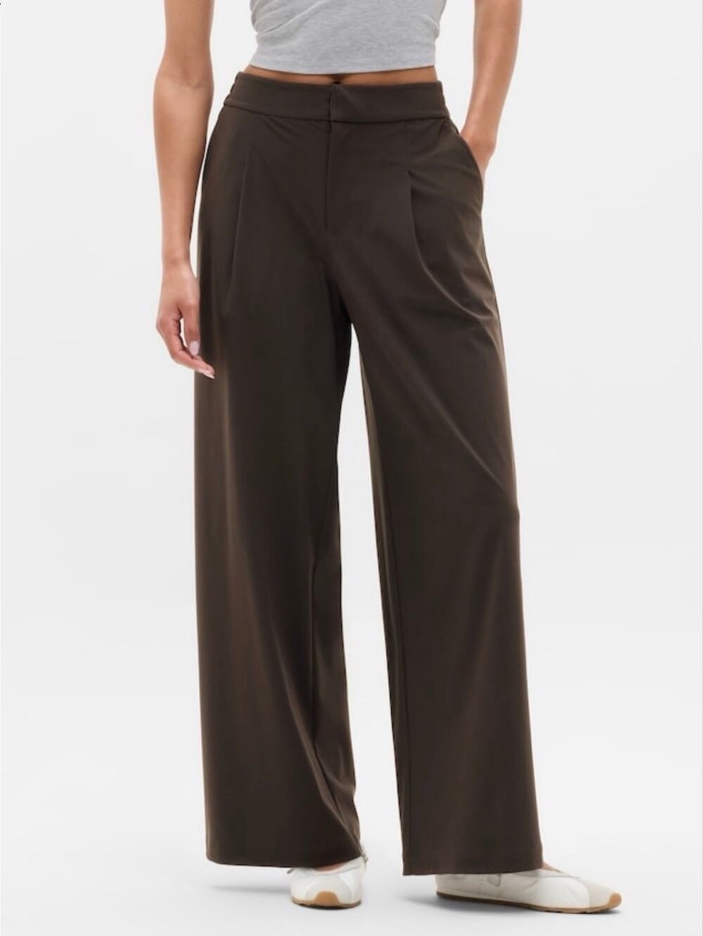 Athleta NEW Pinnacle High Rise Trouser Womens Size 16 in Truffle Brown 472041
